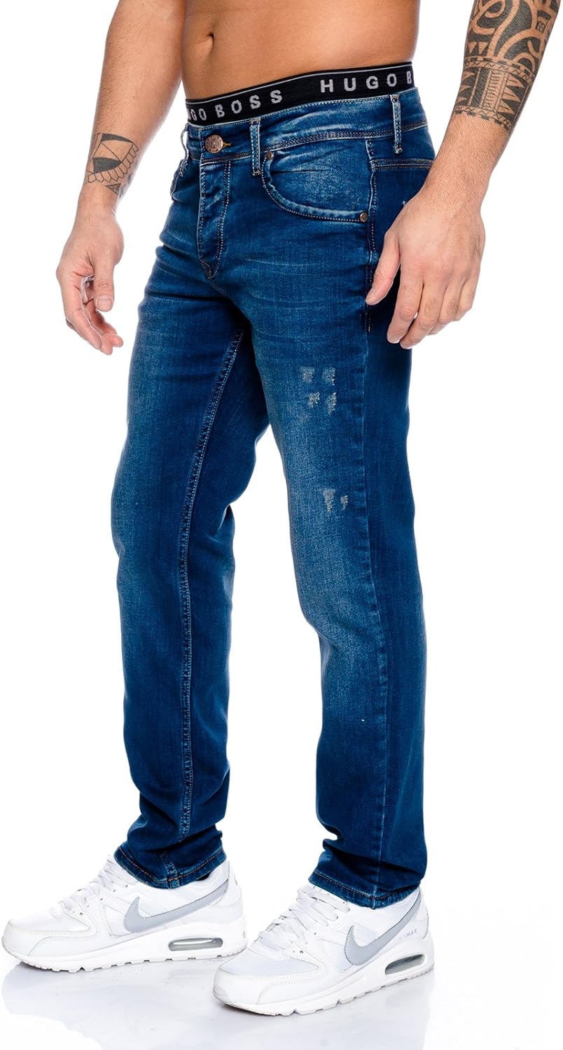 Rock Creek Herren Designer Jeans Denim Blau Hose Herrenjeans RC-2098 W29-W44 29W / 30L Blau, 29W / 3