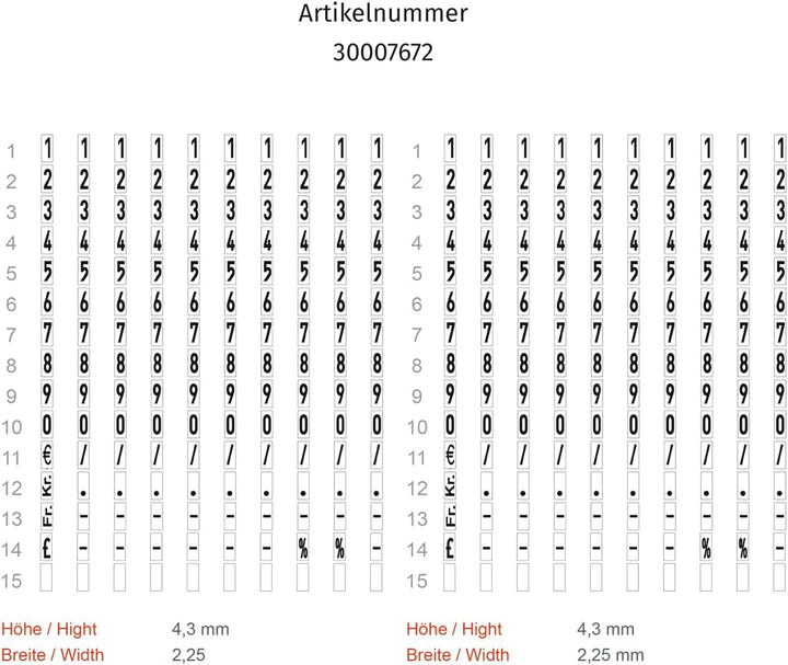 Meto Classic M Preisauszeichner Set – Preis, Rabatt (2-zeilig, 20-stellig, 26x16 mm Etiketten, sofor