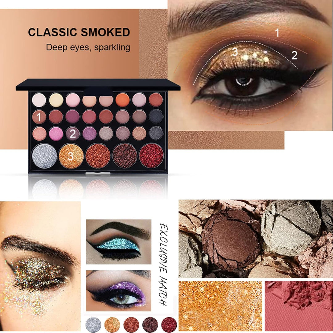 RoseFlower schminkset frauen, Professionelles Make-up-Set Teenager Mädchen Schminkkoffer Kosmetische