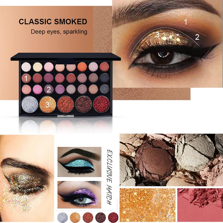 RoseFlower schminkset frauen, Professionelles Make-up-Set Teenager Mädchen Schminkkoffer Kosmetische