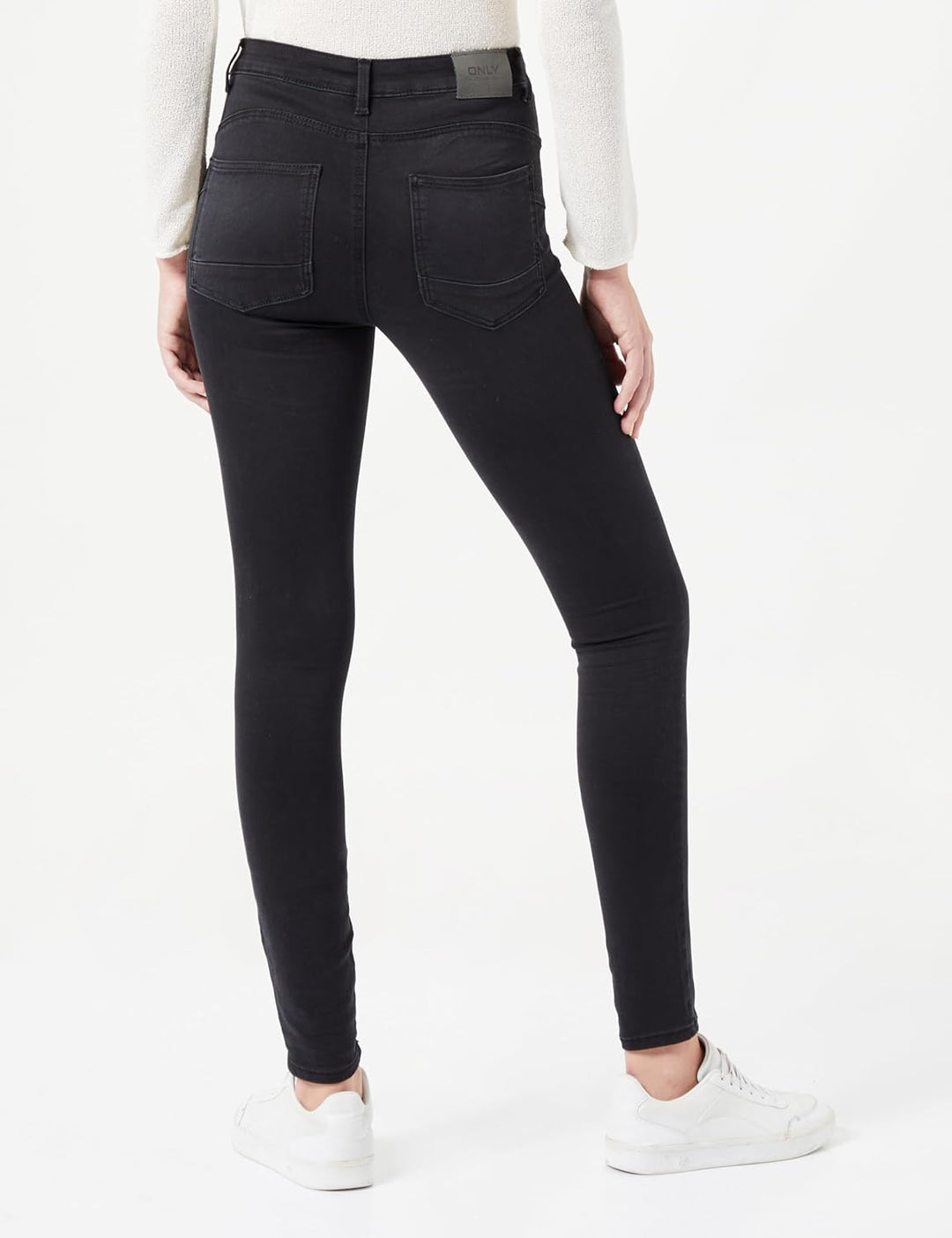 SELECTED FEMME Damen Onlpower-royal Hw Push Up Skinny Dnm Ext, Black Denim