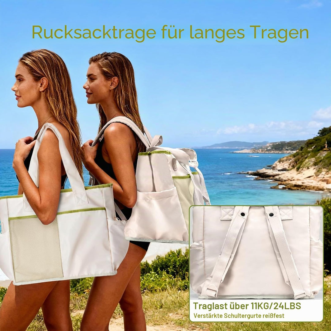 Odoland Kühltasche 26L Faltbar, Auslaufsicher Isoliertasche mit Kühlfach & Staufach, 2 in 1 Wasserdi