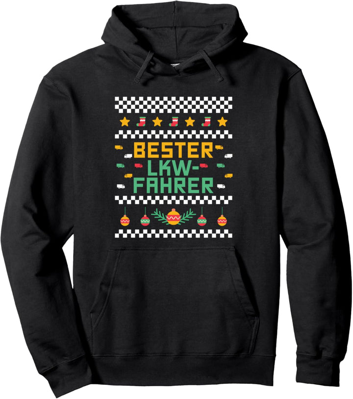 Ugly LKW-Fahrer Fernfahrer Weihnachtsmann Nikolaus Geschenk Pullover Hoodie