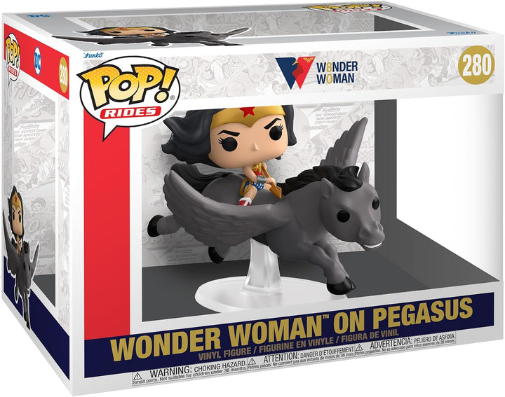 Funko POP! Rides: WW 80th - Wonder Woman On Pegasus - DC Comics - Vinyl-Sammelfigur - Geschenkidee -