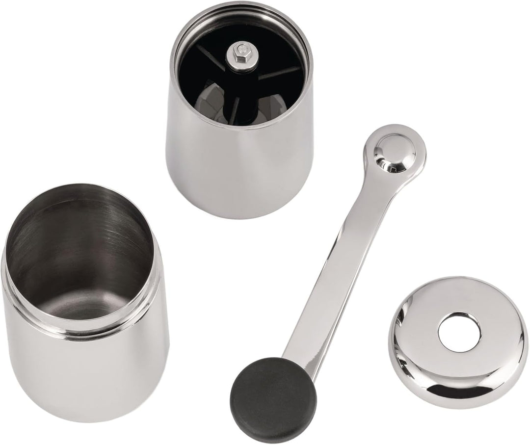 Alessi Slow coffee KT01 - Design Kaffeemühle aus Edelstahl 18/10 mit Knopf aus Thermoplastischem Kun