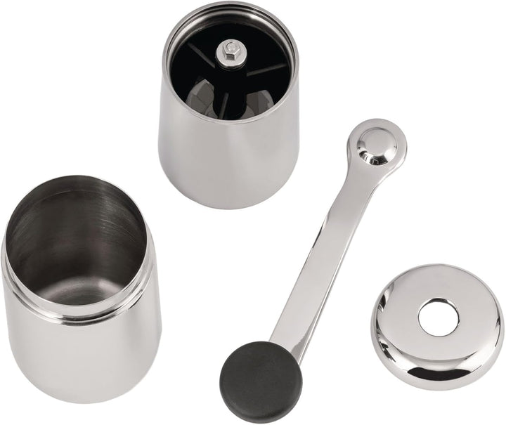 Alessi Slow coffee KT01 - Design Kaffeemühle aus Edelstahl 18/10 mit Knopf aus Thermoplastischem Kun