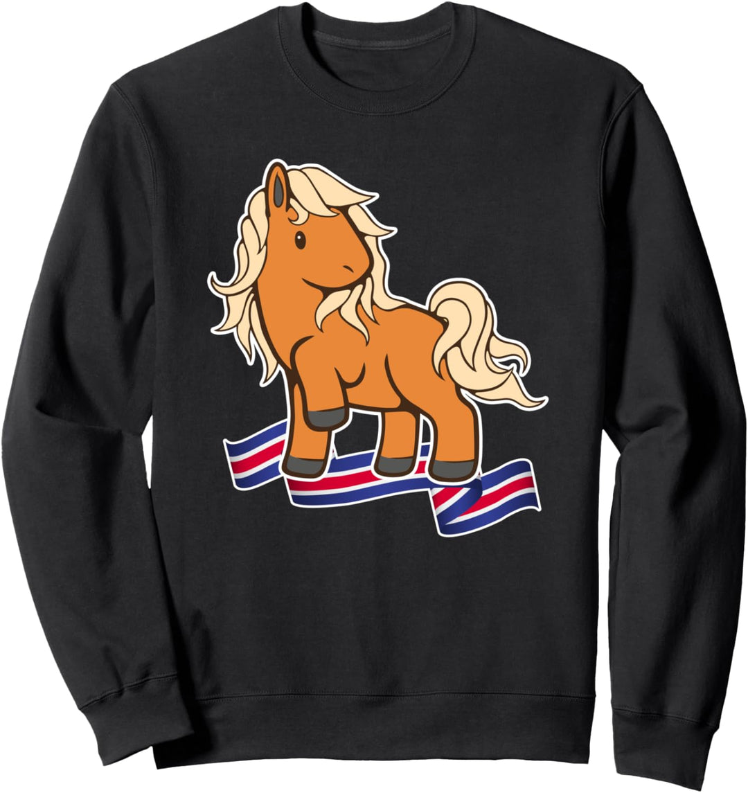 Islandpferd Isländer Island Pony Pferd Reiten Retro Vintage Sweatshirt