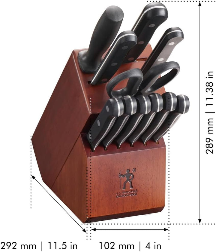 HENCKELS 17550-000 Lösung Messerblock Set, Edelstahl, walnuss 12-pc Walnuss, 12-pc Walnuss
