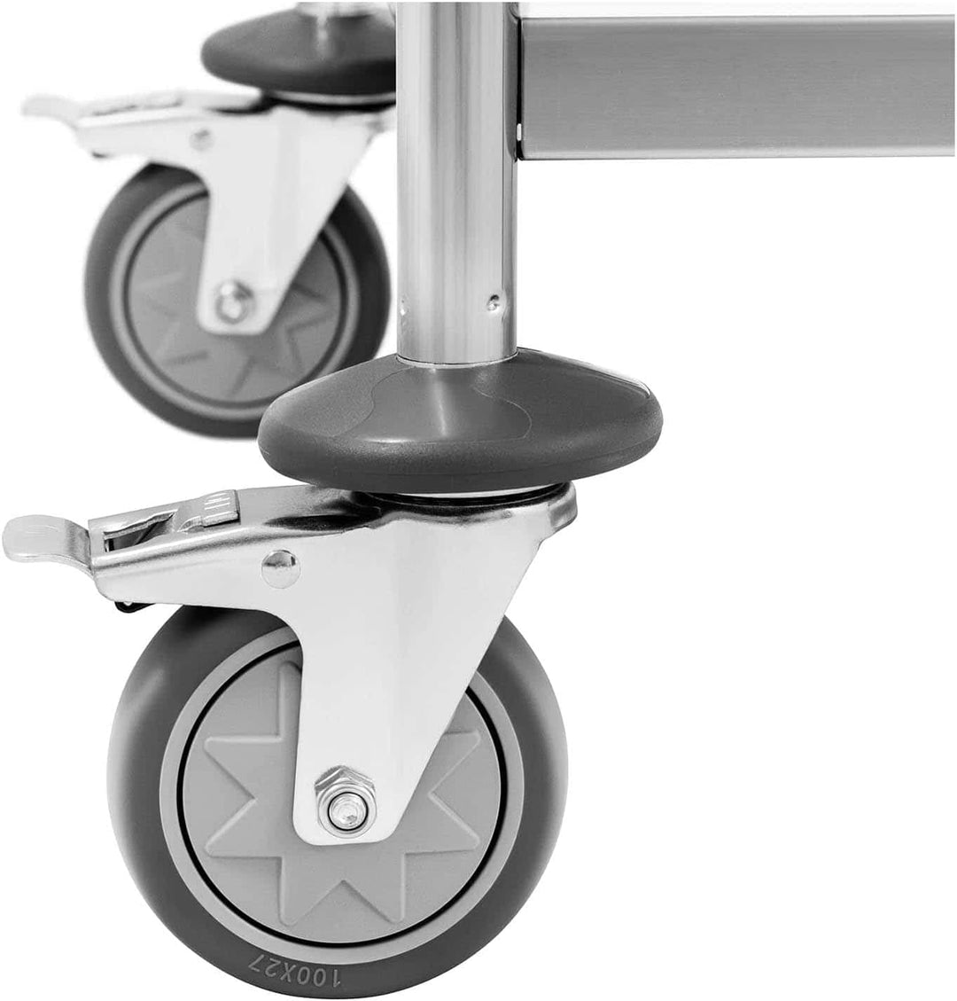 Royal Catering Servierwagen 3 Borde bis 60 kg - Küchenwagen mit Edelstahl Rahmen