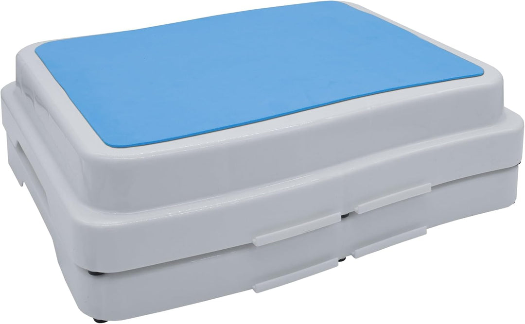 Trittstufe stapelbar weiss 50 x 40 cm - 2er Set - Antirutsch Badezimmer Tritthocker - Dusche Einstie