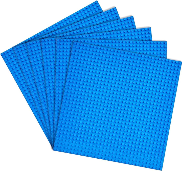 WYSWYG Bauplatten-Set 6 Stück, 25 * 25cm Platten, blau Dunkelblau, Dunkelblau