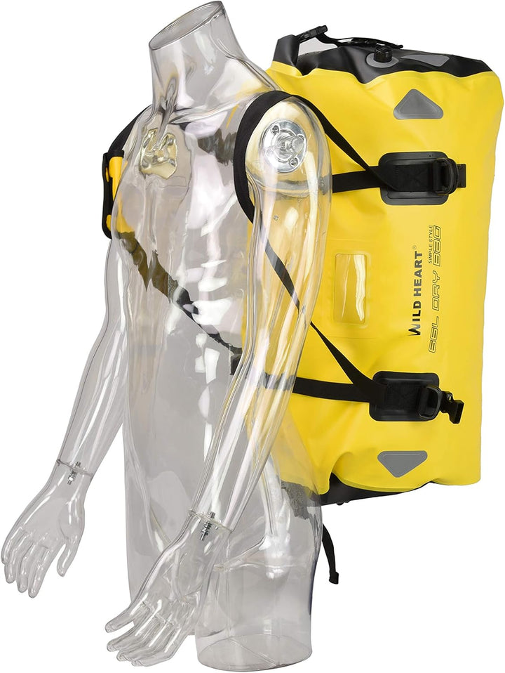 WILD HEART wasserdichte Reisetasche, 40 l 66 l, 100 l, mit verschweissten Nähten, Schultergurten, Ne