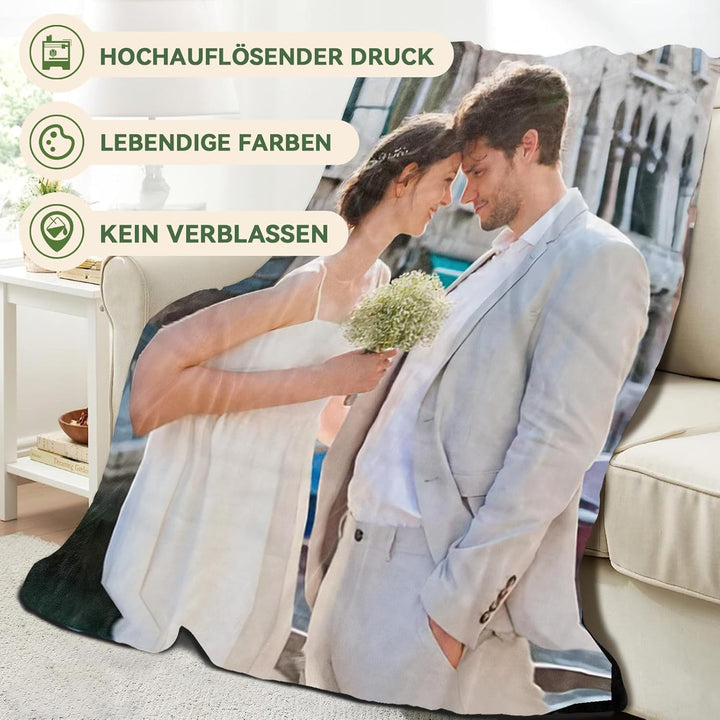 iDIY personalisierte Decke personalisierte Geschenke - Decke mit Foto kuscheldecke personalisiert, G