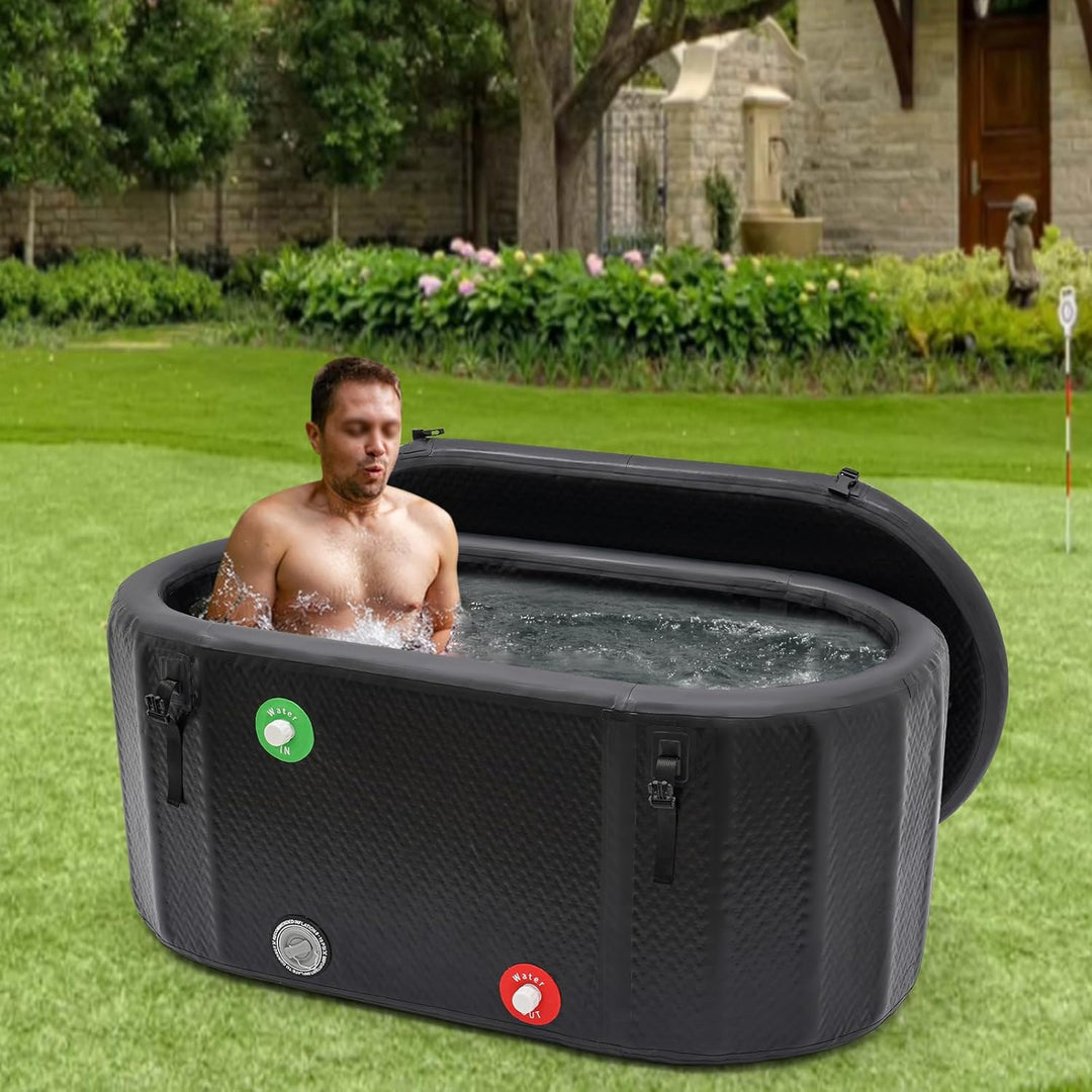 275L Eiswanne für Athleten aufblasbare Badewanne Freistehende Eisbadewanne Aufblasbare Faltbare Erwa