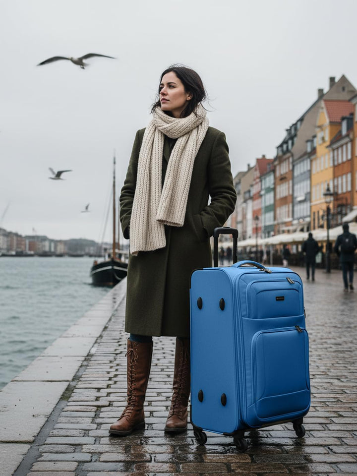 SMARTBOX grosser Weichgepäck Check-in Koffer für Damen & Herren | Grosser XL Trolley 46 x 31 x 78 cm