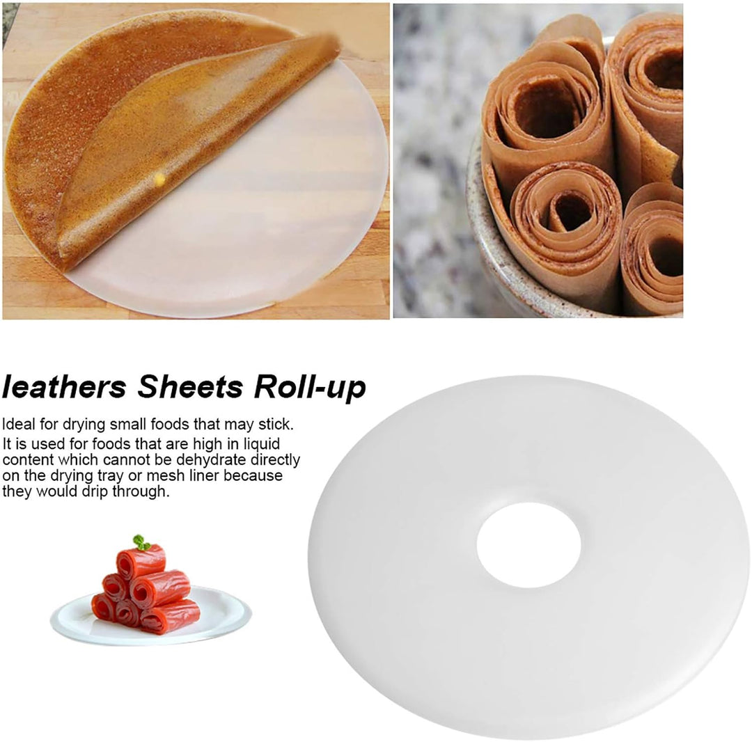 Dehydrator Fruit Sheet, Silikon Fruit Roll Sheets White Tray Food Dehydrator Dryer Leathers Fruit Ro
