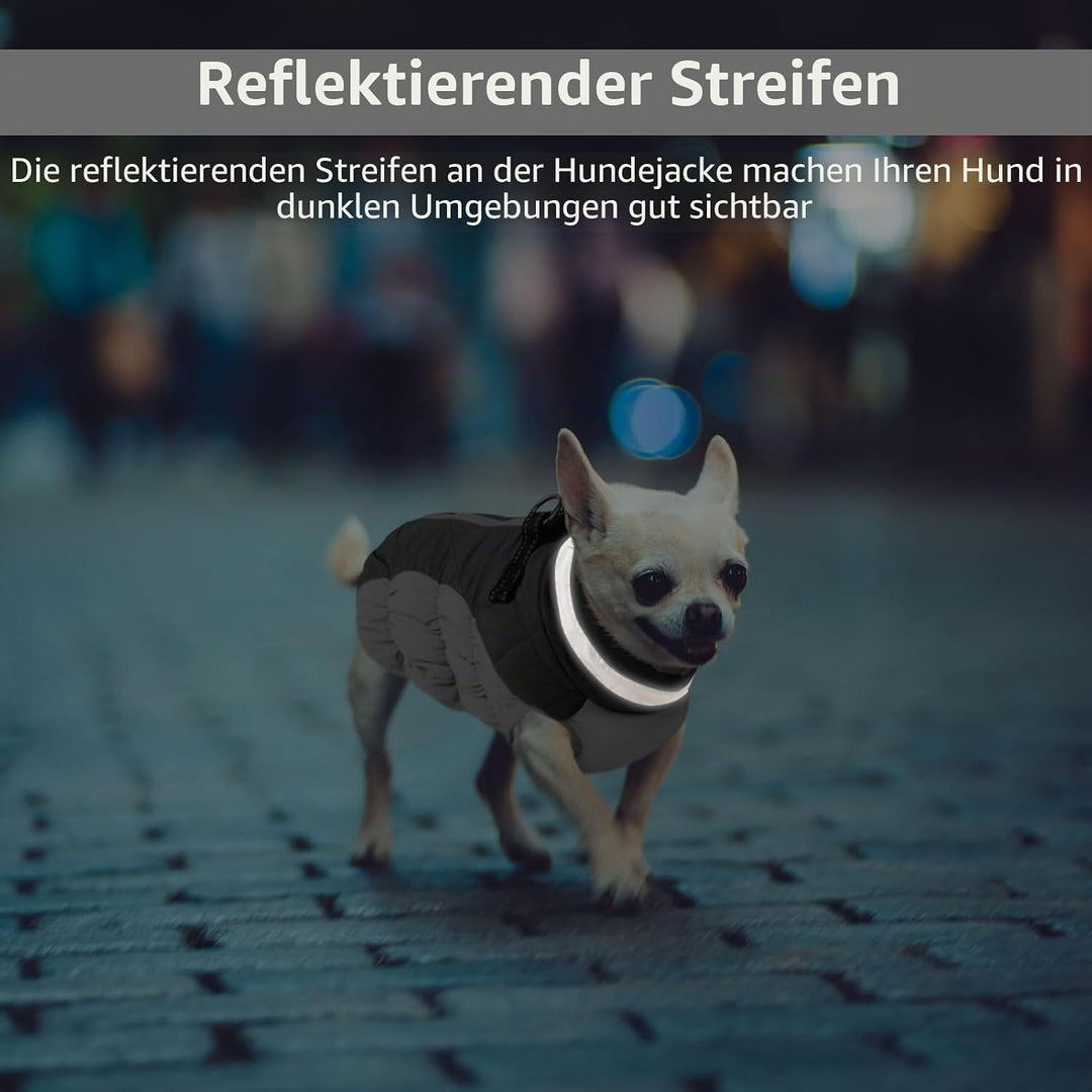 Hundemantel Winter,Hundemantel Grosse Hunde,Hundejacke mit Geschirr, Wasserdicht Wintermantel Hund m