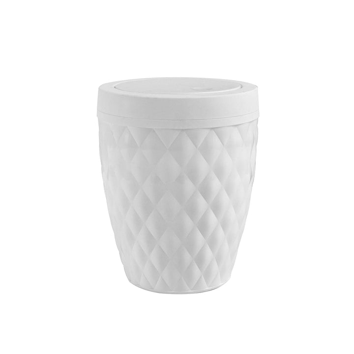 Addis, Rattan-Kunststoff, Plastik, weiss, Swing Bin Weiss Schwing-Mülleimer, Weiß Schwing-M