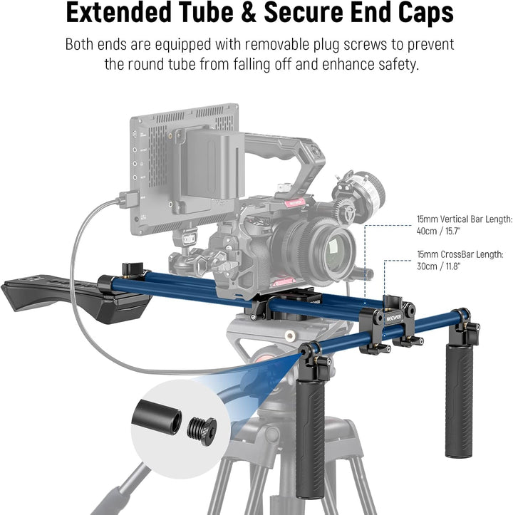 NEEWER Universal Shoulder Rig Set, 16"/40cm Erweitertes 15mm Stange Unterstützung System Kamerastabi