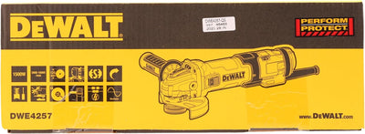 DeWalt Winkelschleifer (1500 Watt, 125 mm mit Drehzahlelektronik, mit Sanftanlauf und Nullspannungss