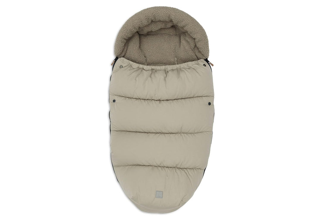 Jollein Fusssack Olive Green - Für Buggy und Kinderwagen - Für 3-Punkt- und 5-Punkt-Gurt - Mit Teddy