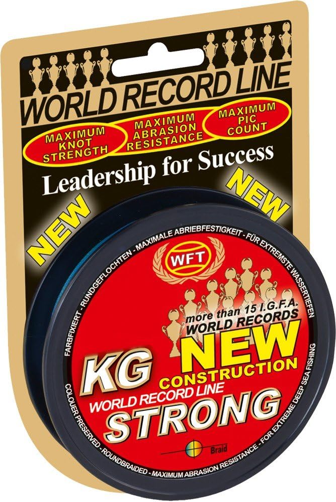 WFT KG Strong 300m 0,18mm 22kg, geflochtene Schnur, Meeresschnur, Angelschnur, Geflechtschnur Grün,