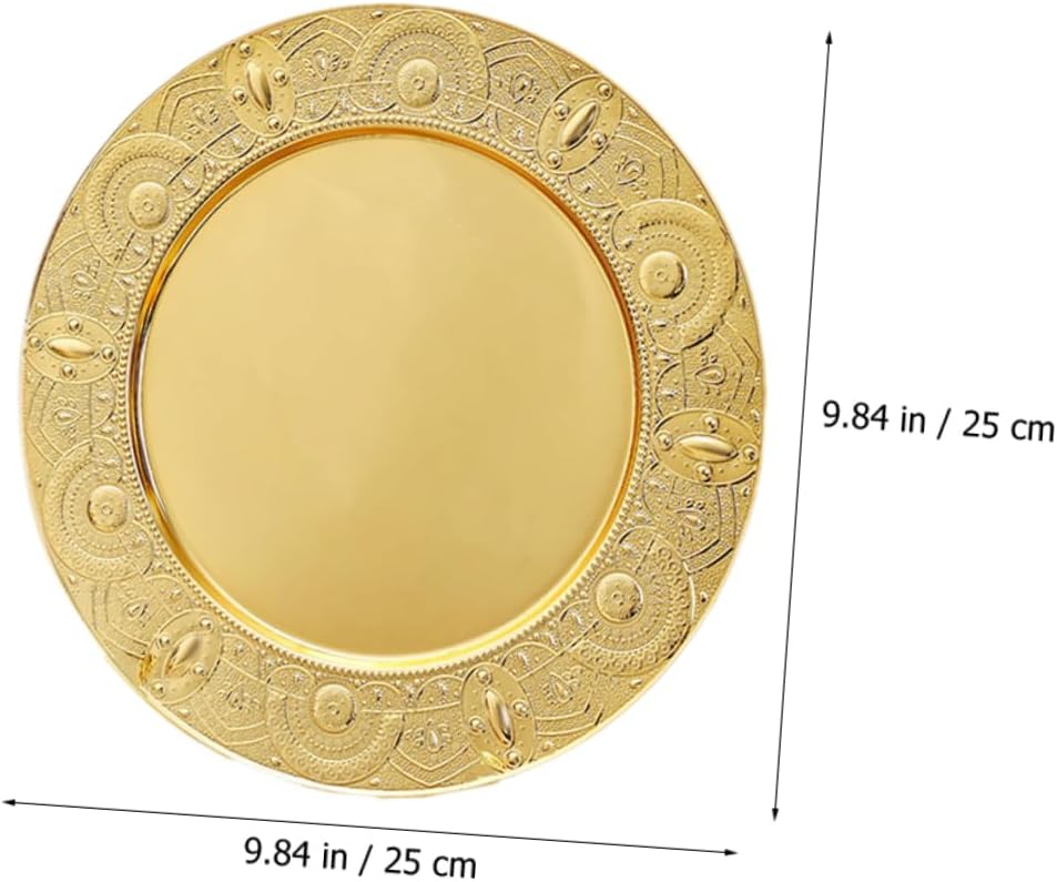 Runder Metallteller Elegantes Serviertablett Für Obst Und Snacks Vielseitig Einsetzbar Im Wohn Und G