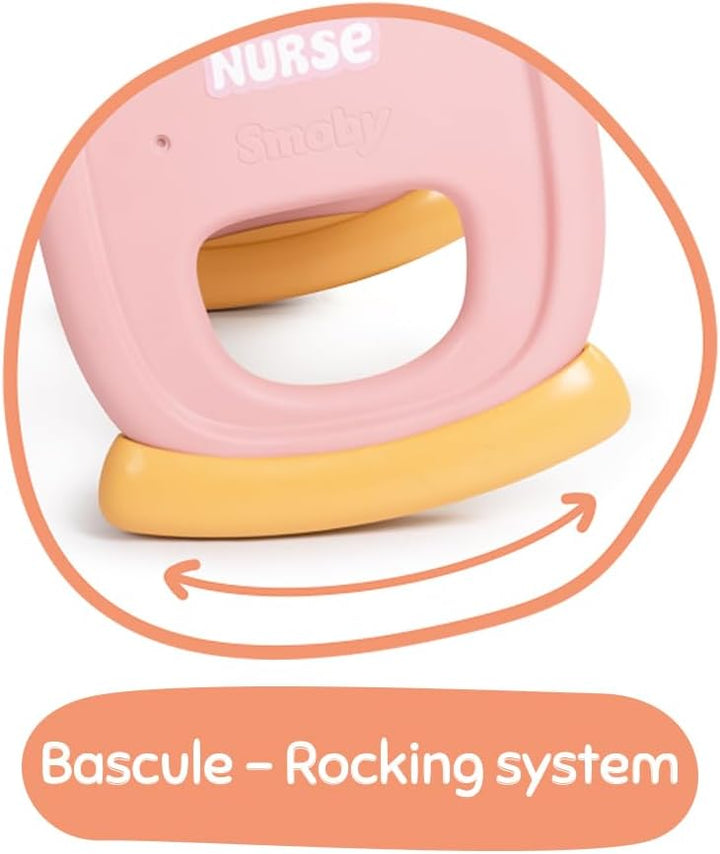 Smoby - Baby Nurse Puppenwiege mit Mobile - Puppenbett mit Wiegefunktion, für Puppen bis 42 cm (Nich