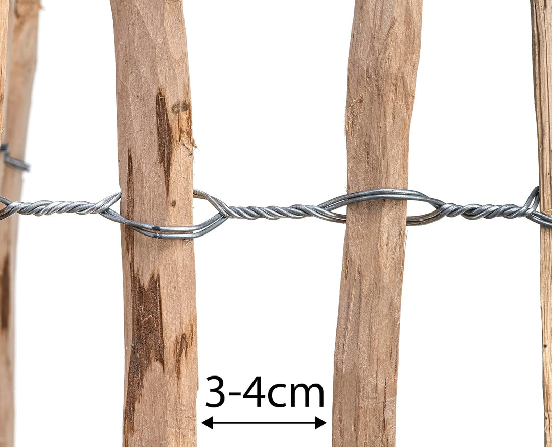 MC.Sammler Kastanienzaun Staketenzaun aus Haselnuss in 26 Grössen Höhen 50 cm - 150 cm | Länge 5/10
