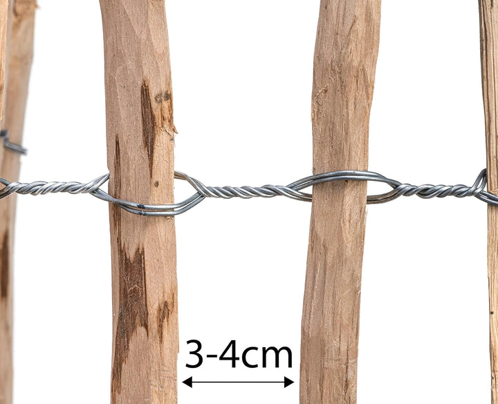 MC.Sammler Kastanienzaun Staketenzaun aus Haselnuss in 26 Grössen Höhen 50 cm - 150 cm | Länge 5/10