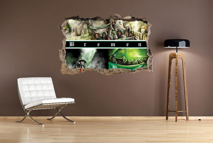 Bremen Collage, 3D Wandsticker Format: 62x42cm, Wanddekoration, 62x42