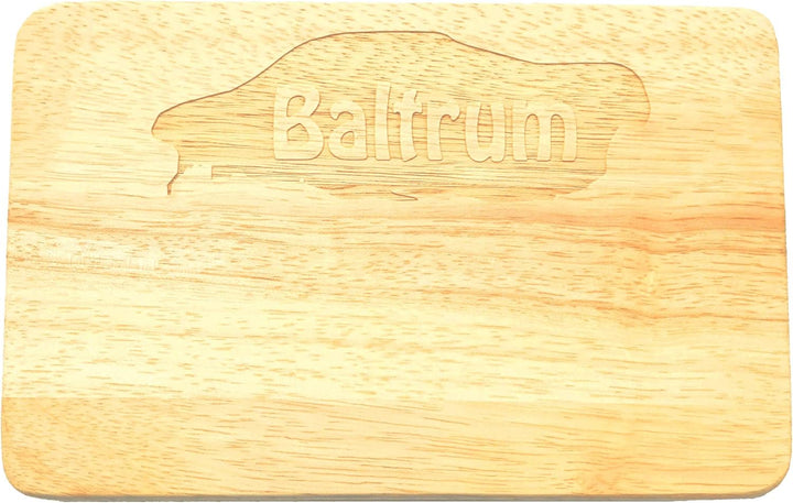 Frühstücksbrett Baltrum Gravur Nordseeinsel Holz