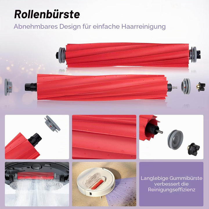 Zubehör für Roborock Qrevo S/Qrevo Pro/Qrevo MaxV/Qrevo Plus Saugroboter, Ersatzteile mit 1 Hauptbür