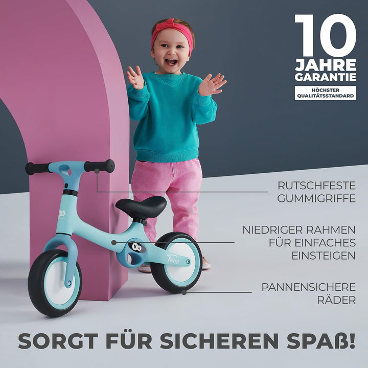 Kinderkraft TOVE Laufrad ab 1,5 Jahre, Licht Lauflernrad, Kinder fahrader, Höhenverstellbar Sattel,