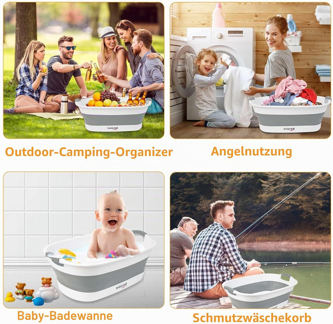 Faltbare Haustierbadewanne mit Wasserablaufstopfen, kleine Haustiere, tragbare Badewanne für Welpen,