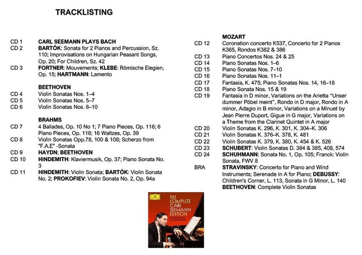 Carl Seemann: Complete Recordings On DG (25CD + Blu-ray Audio), Audio-CD