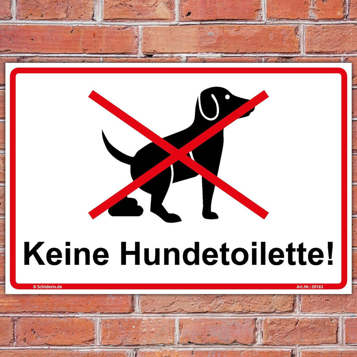 Schild"Keine Hundetoilette" Hinweisschild 600x400 mm stabile Aluminiumverbundplatte 3mm stark 600x40