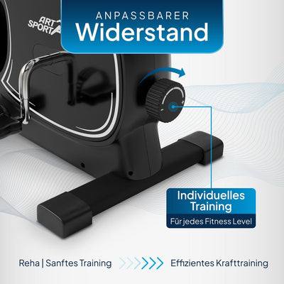 Juskys Pedaltrainer Sportivo - leiser Heimtrainer, Fitnessgerät, Senioren, Armtrainer, Beintrainer,