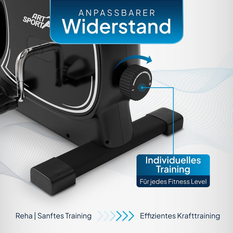 Juskys Pedaltrainer Sportivo - leiser Heimtrainer, Fitnessgerät, Senioren, Armtrainer, Beintrainer,