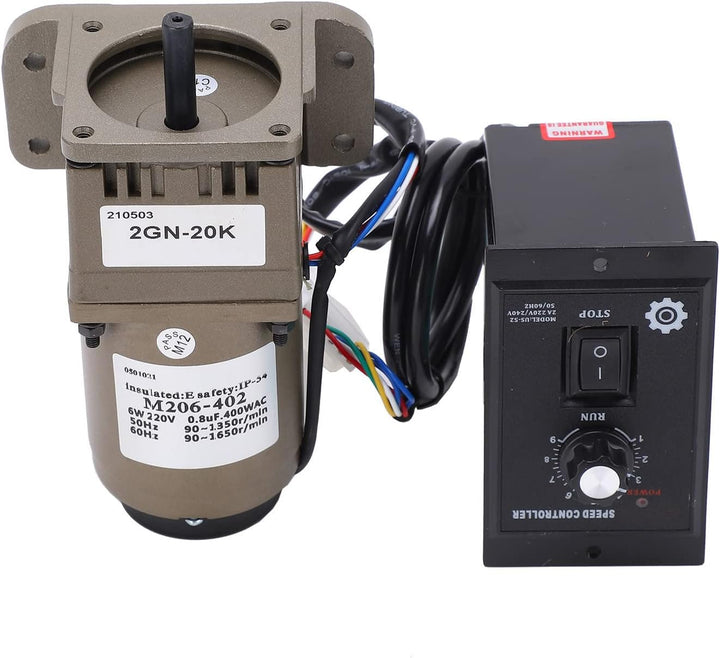 AC-Getriebemotor, AC 220V 6W Einphasen-Asynchron-Getriebemotor mit einstellbarer Geschwindigkeit (5K