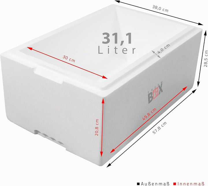 THERM BOX Modularbox 14L bis 43L Erweiterbar Verschiedene Grössen Styroporbox Kühlbox Warmhaltebox W