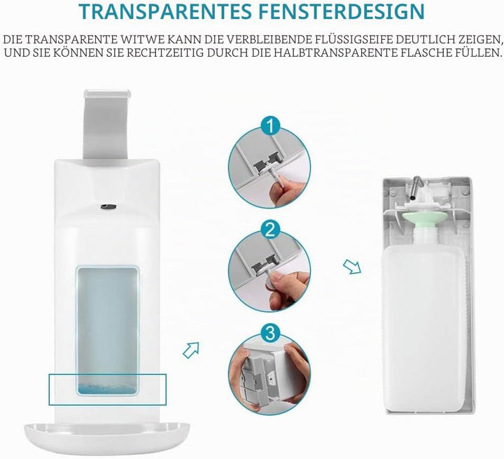 Ourleeme Desinfektionsmittelspender 1000ml Ellenbogen Seifenspender Wandspender Händedesinfektion Pr