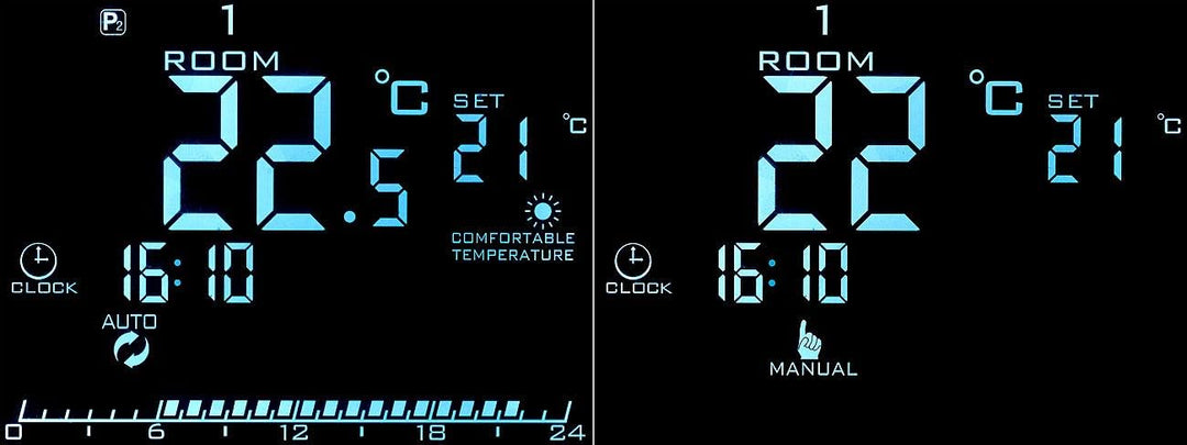 revolt Heizungsthermostat Wand: Wand-Thermostat für Fussbodenheizung, LCD, Touch-Tasten, programmier
