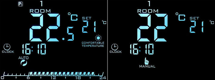 revolt Heizungsthermostat Wand: Wand-Thermostat für Fussbodenheizung, LCD, Touch-Tasten, programmier