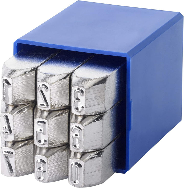 GRAVUREM-Nr. 1 Schlagzahlen und -buchstaben 0-9 + A-Z,& (Kombination) - für Edelstahl (VERNICKELTE O