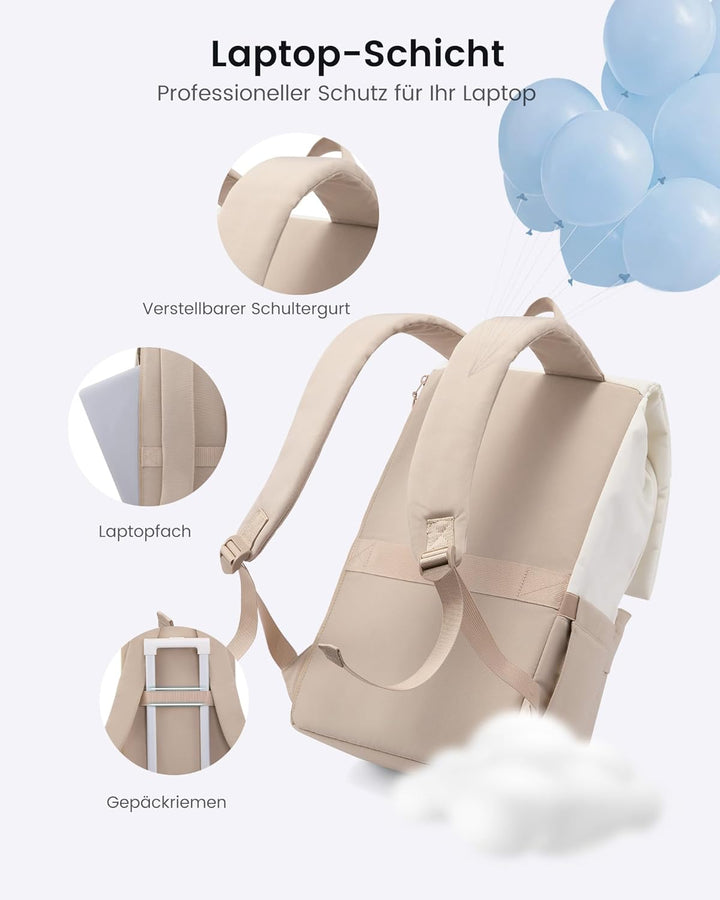 LOVEVOOK Rucksack Damen Herren, 17,3 Zoll Wasserdicht Laptop Rucksäcke Gross Schulrucksack Teenager,