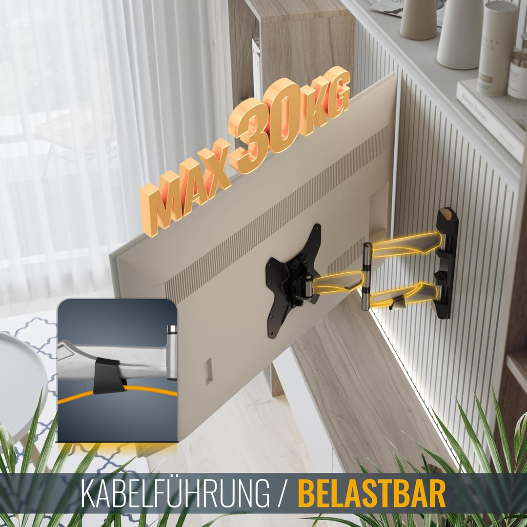 RICOO TV Wandhalterung Fernseher Halterung S3222 für 32-55 Zoll VESA 200 x 200 schwenkbare Fernsehha
