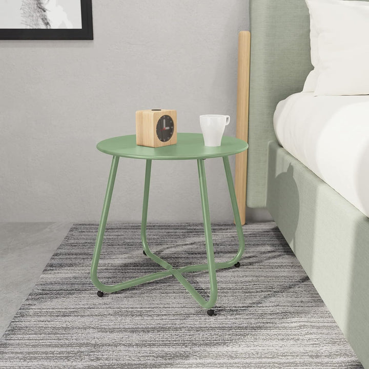 Grand patio Couchtische, Sofatisch, Leicht, Stabil, Einfacher Aufbau, Runder Kaffeetisch ideal für D