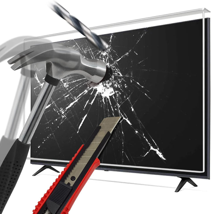 LEYF TV Bildschirmschoner 127 Bildschirm (50 Zoll) - Abgehängt und fixiert – AntiSchaden TV Schutz -