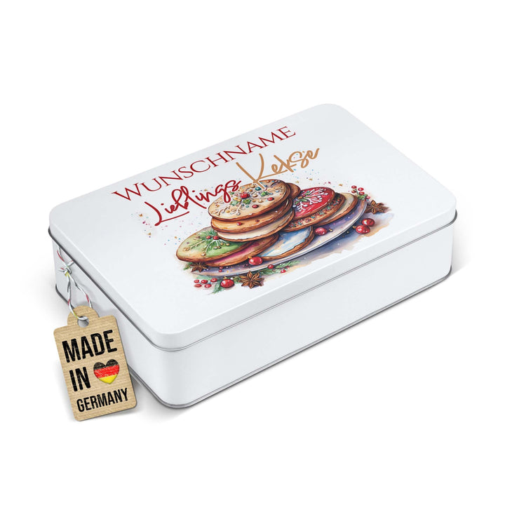Print Royal PR Geschenkdose mit Name personalisiert - Lieblingskekse - Blechdose bedrucken, Aufbewah